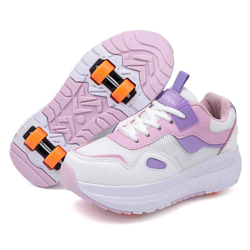 Men'S Shoes To Women'S - Kids Roller Skates 4 Wheels Detachable