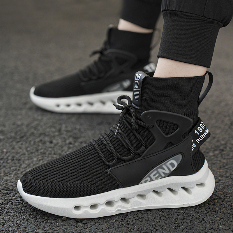 Trendy Men High Top Sock Shoes - огляд і ціна Canvas Sneaker High