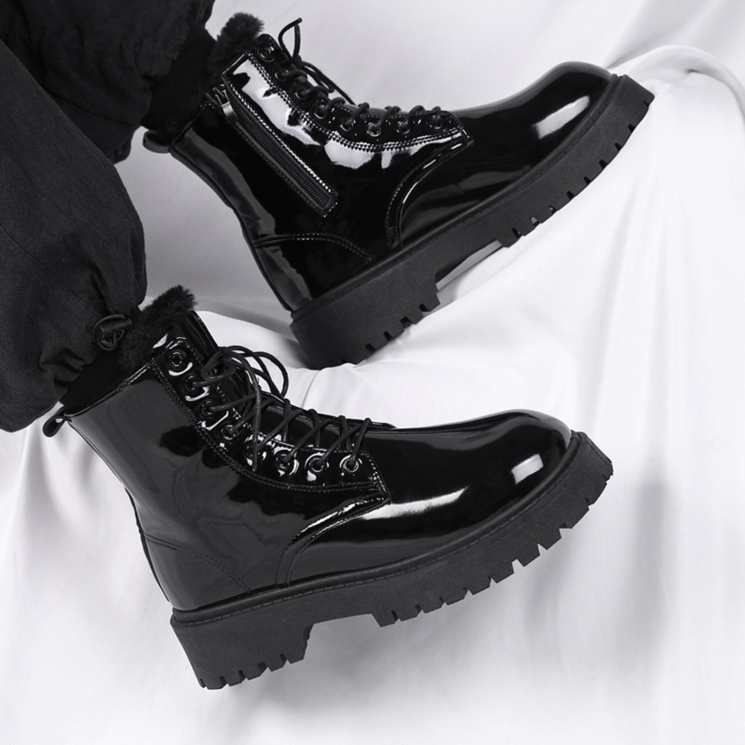 Men's warm plush high-top boot - огляд і ціна Men Shoes Office