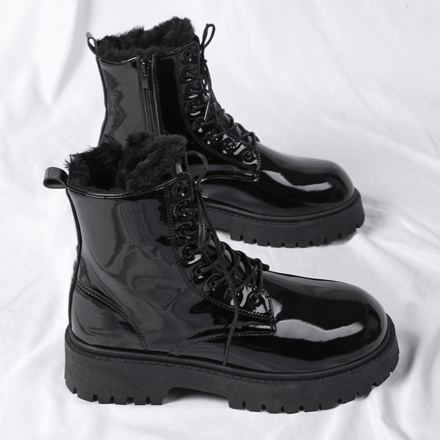 Men's warm plush high-top boot - огляд і ціна Men Shoes Office