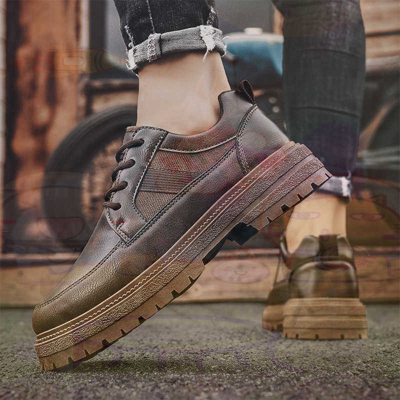Dark Natural Leather Fashion T - огляд і ціна Men Shoes Eu To Us Size