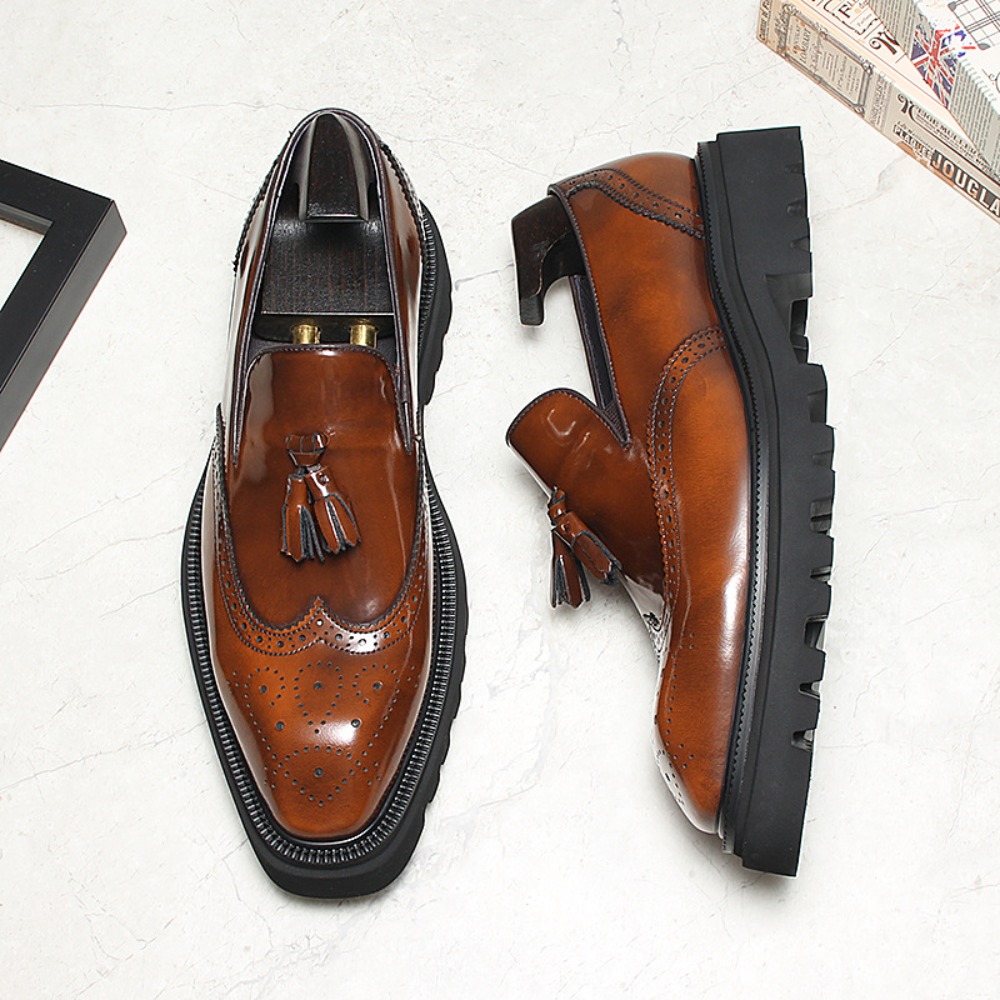 Men's Casual Business Leather  - огляд і ціна Men Shoes Eu To Us Size