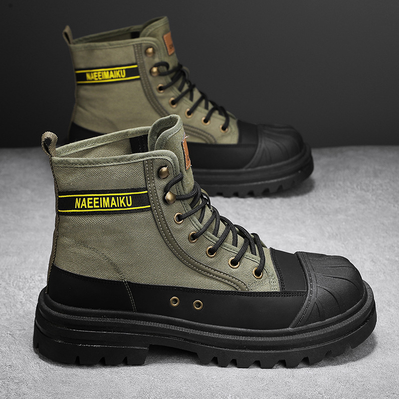 Mens Canvas Boots Fashion High - огляд і ціна Men Shoes Office