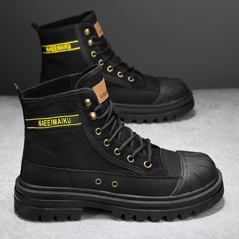 Mens Canvas Boots Fashion High - огляд і ціна Men Shoes Office