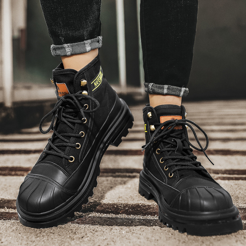 Mens Canvas Boots Fashion High - огляд і ціна Men Shoes Office