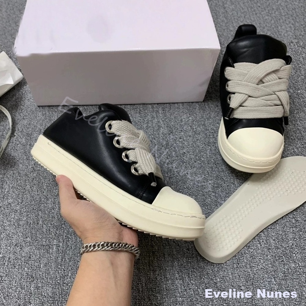Unisex Black Leather Platform  - огляд і ціна Canvas Sneaker High