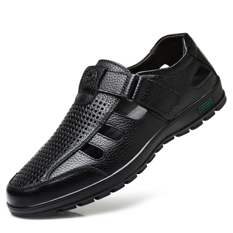 Men's Genuine Leather Sandals  - огляд і ціна Men Shoes Eu To Us Size