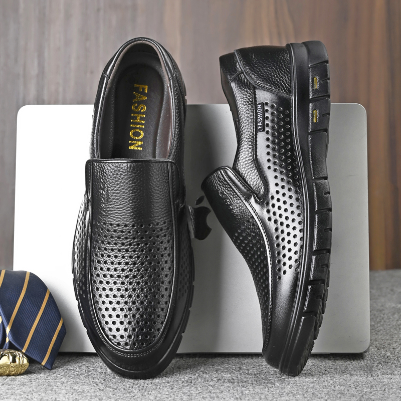 Men's Genuine Leather Sandals  - огляд і ціна Men Shoes Eu To Us Size