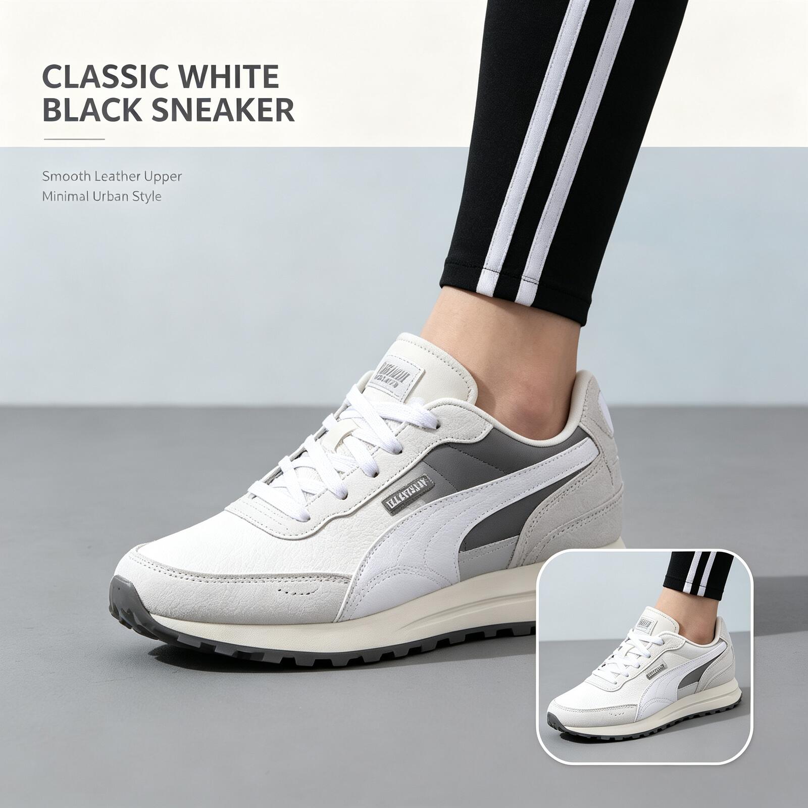 PUMA Men White Black Low Top S - огляд і ціна Men'S Shoes Puma Sneakers