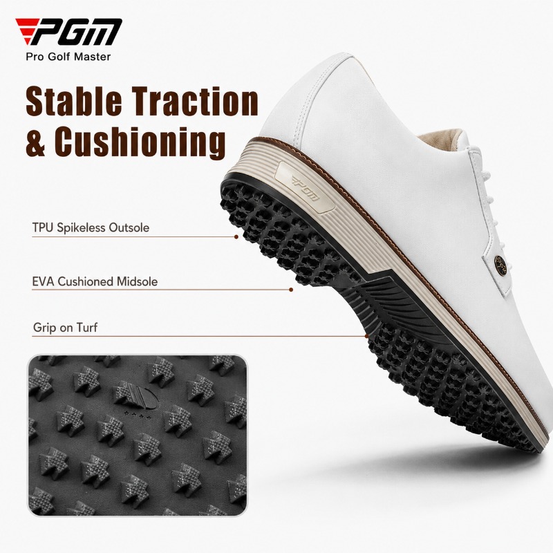 PGM Men's Cow Leather Golf Sho - огляд і ціна Men Shoes Eu To Us Size