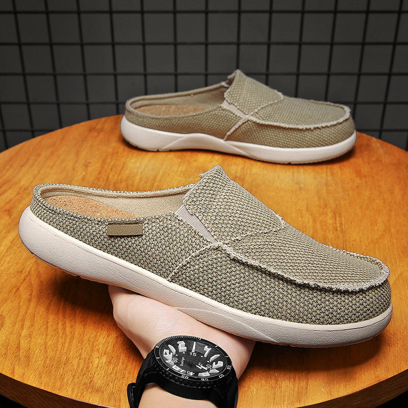 Canvas Slip on Half Shoes for  - огляд і ціна Men Shoes Xxl