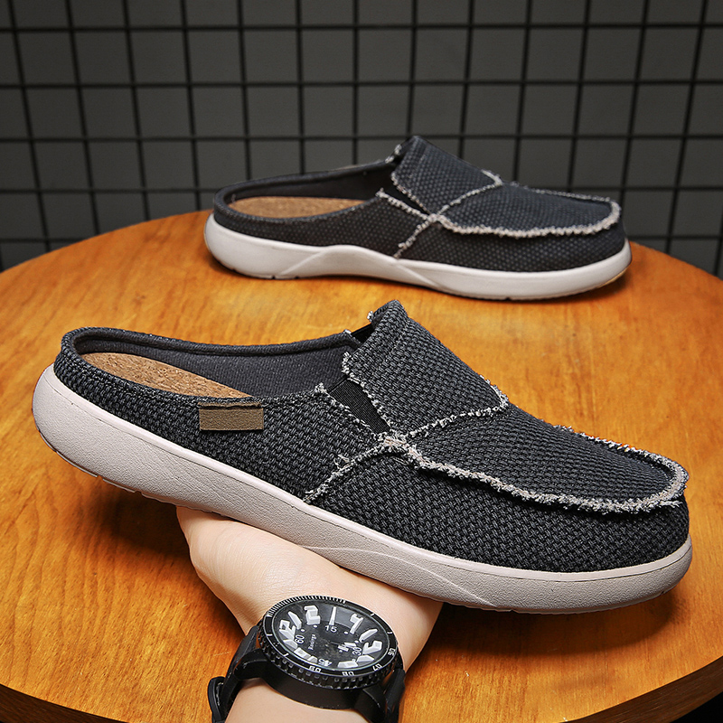 Canvas Slip on Half Shoes for  - огляд і ціна Men Shoes Xxl