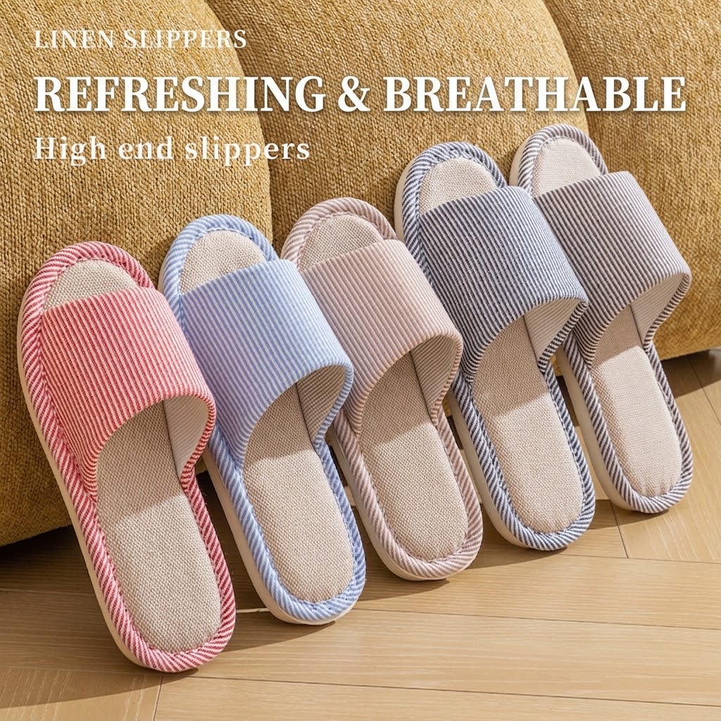 Breathable Flax Linen Slippers - огляд і ціна Men'S Shoes To Women'S