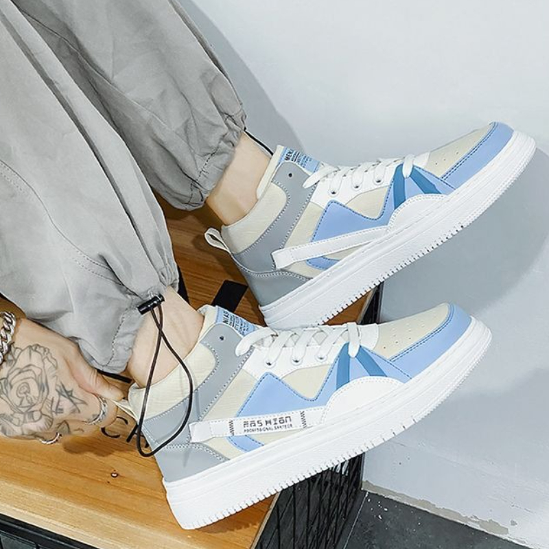 Men‘s Thick Sole White High To - огляд і ціна Canvas Sneaker High